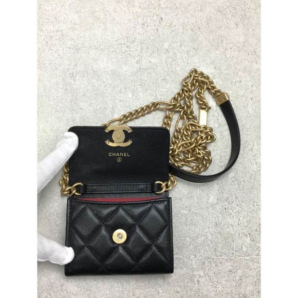 Chanel Lambskin Leather Chain Wallet Black - Picture 4 of 5